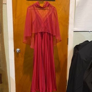 Red Formal Hand-Made Dark Red Dress